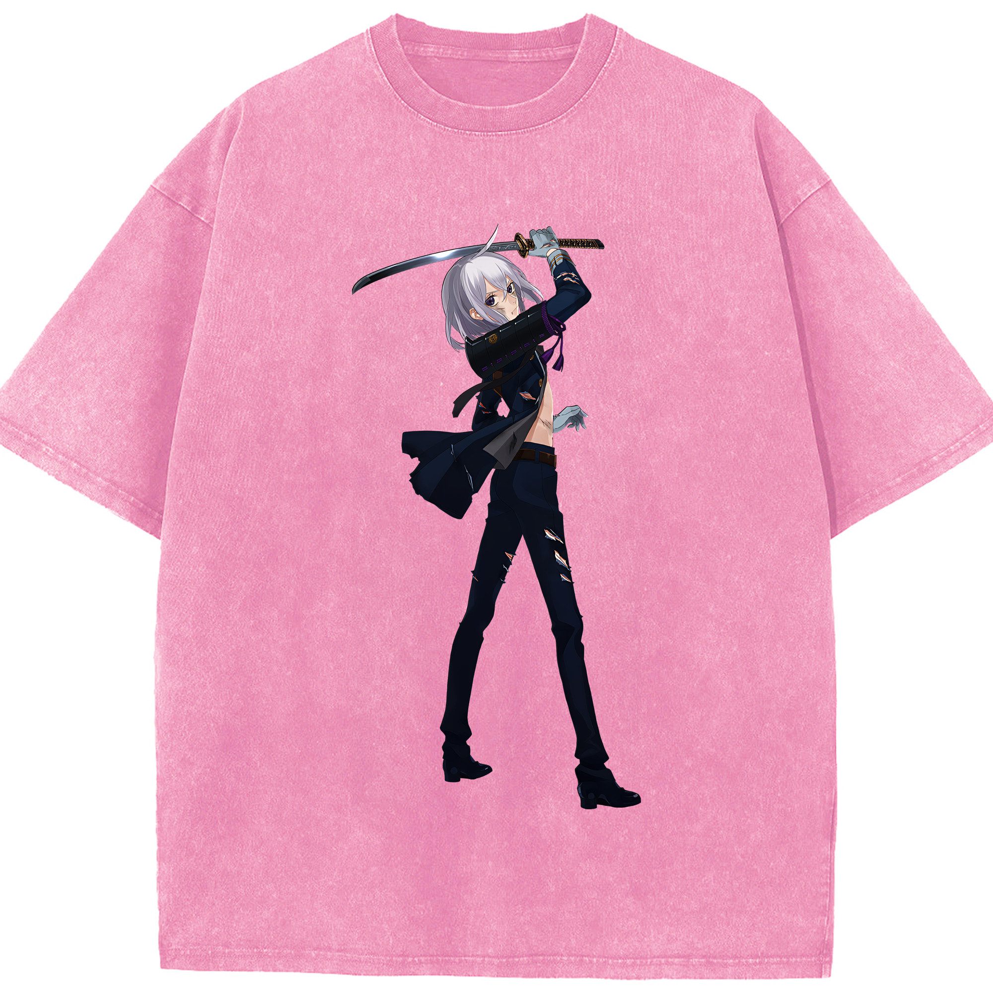 （画像用） 刀剣乱舞 Touken Ranbu 綿100% ヴィンテージ風 半袖Tシャツ（フロントプリント）